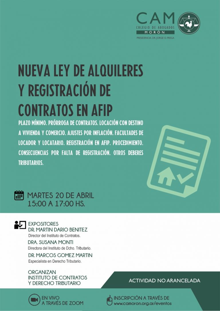 Nueva ley de alquileres, registración de contratos e implicancias